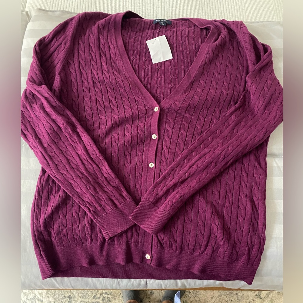 Lands End XL NWOT purple sweater